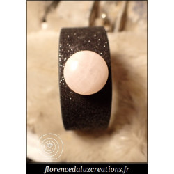 Quartz rose et cuir
